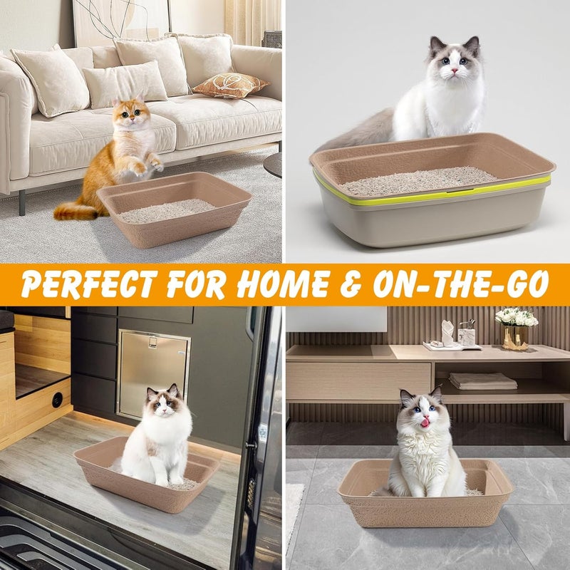 ondware Store Disposable Cat Litter Box(9-Pack), Large Litter Boxs for Cat Travel Home Use - Image 5